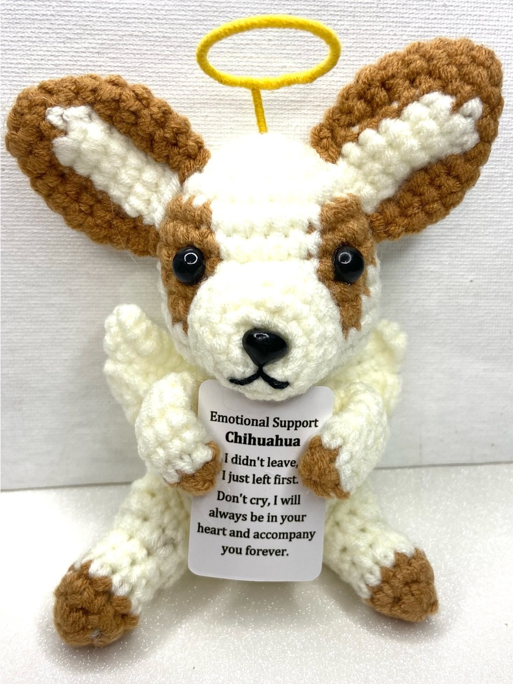Emotional Support Chihuahua Plush Toy - Cream & Brown